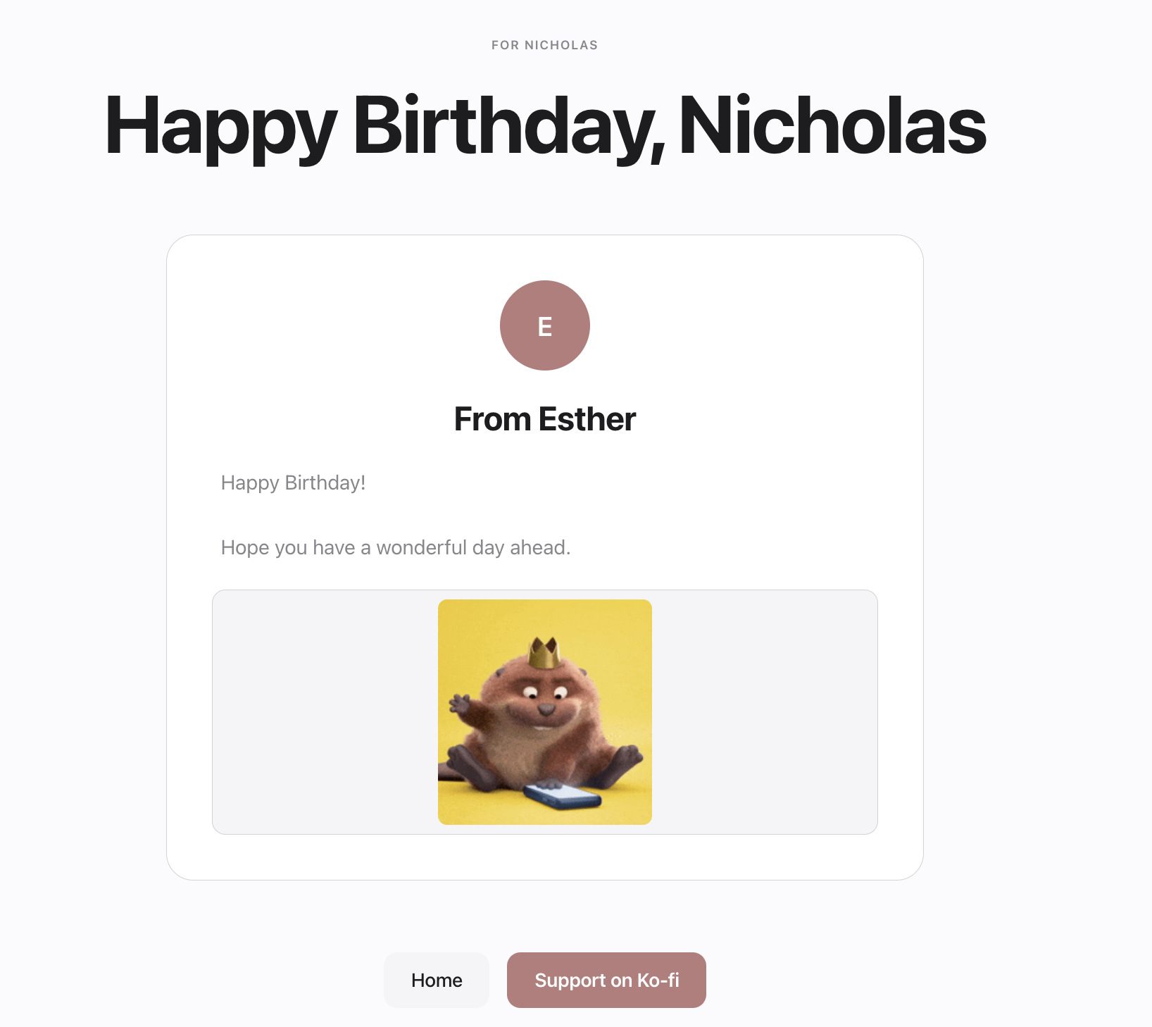 Open the card